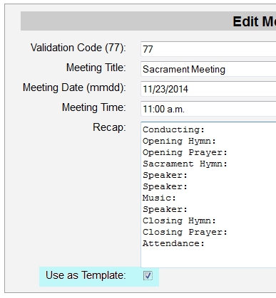 standard meeting format